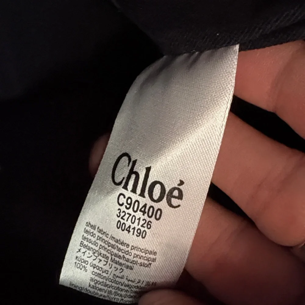 Chloé Navy, Cream & Tan Canvas Tote